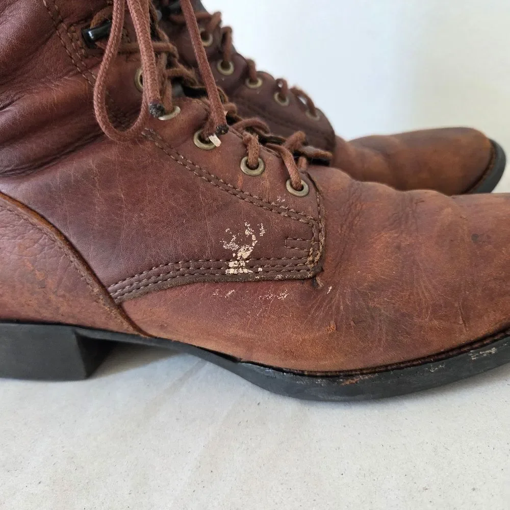Ariat Heritage Lacer Kilter Leather Boot Mid Calf Brown Western Workwear Men 9